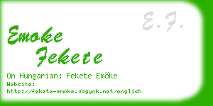 emoke fekete business card